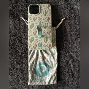 iPhone 14 Loopy Case Cactus Design with Mint Loop